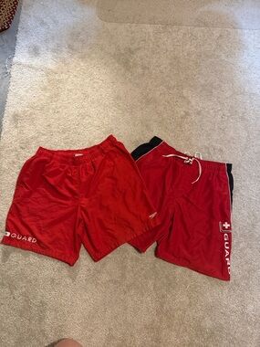 Speedo/Nike Red Lifeguard Swim Shorts set